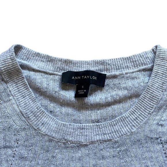 Ann Taylor Grey 3/4 Sleeve Lightweight Sweater | Women’s S - Picture 3 of 7